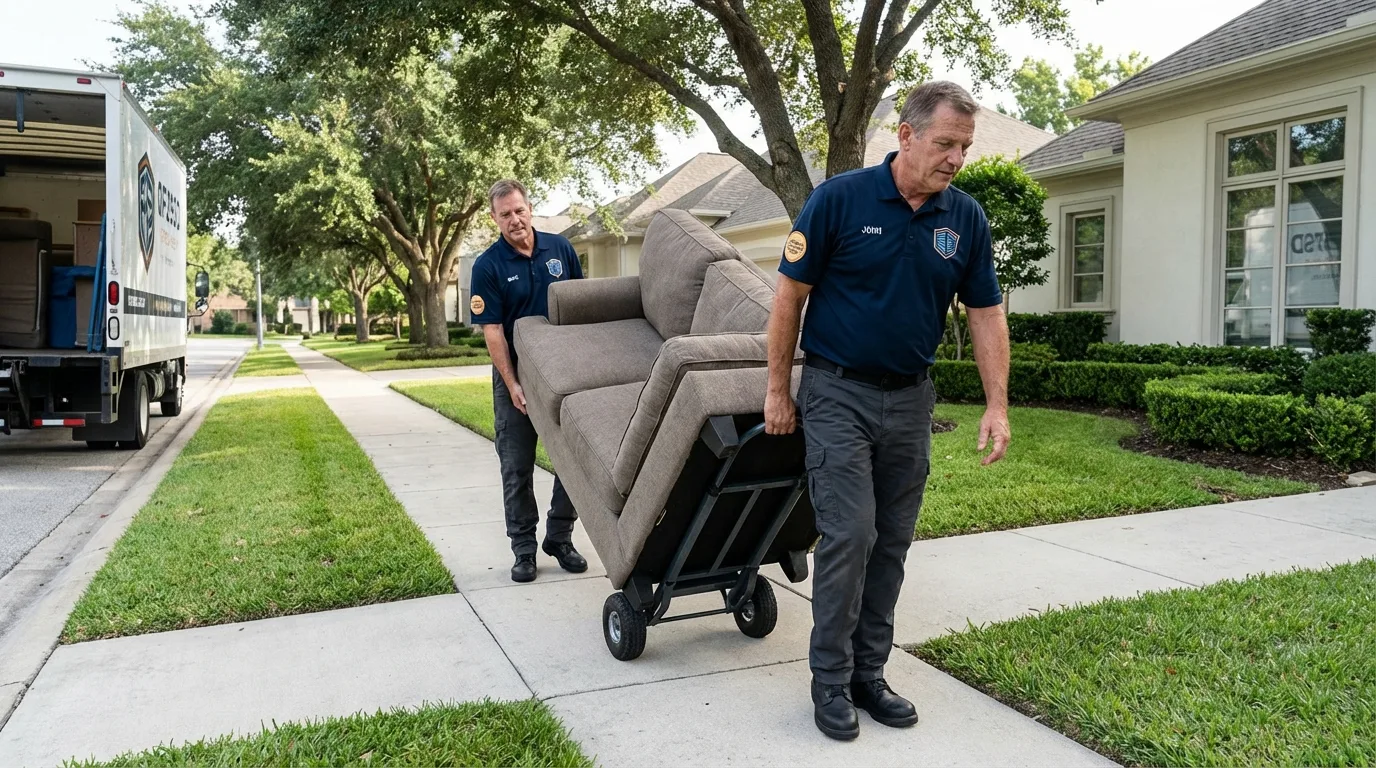 Local residential moving crew loading furniture in West Hurley, NY